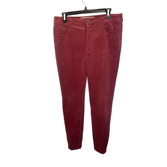 Soft Surroundings Women's Maroon Corduroy Red Straight Pants 12